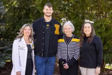 Rania Schreiber, MSN, RN; Luke Lachey; Mary Ellen Lewis; and Dylan Mathers, MS