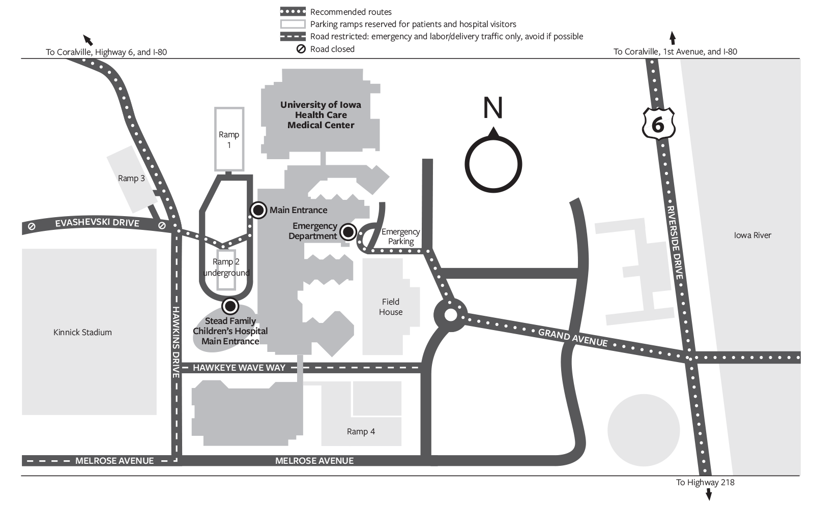 Gameday parking map 