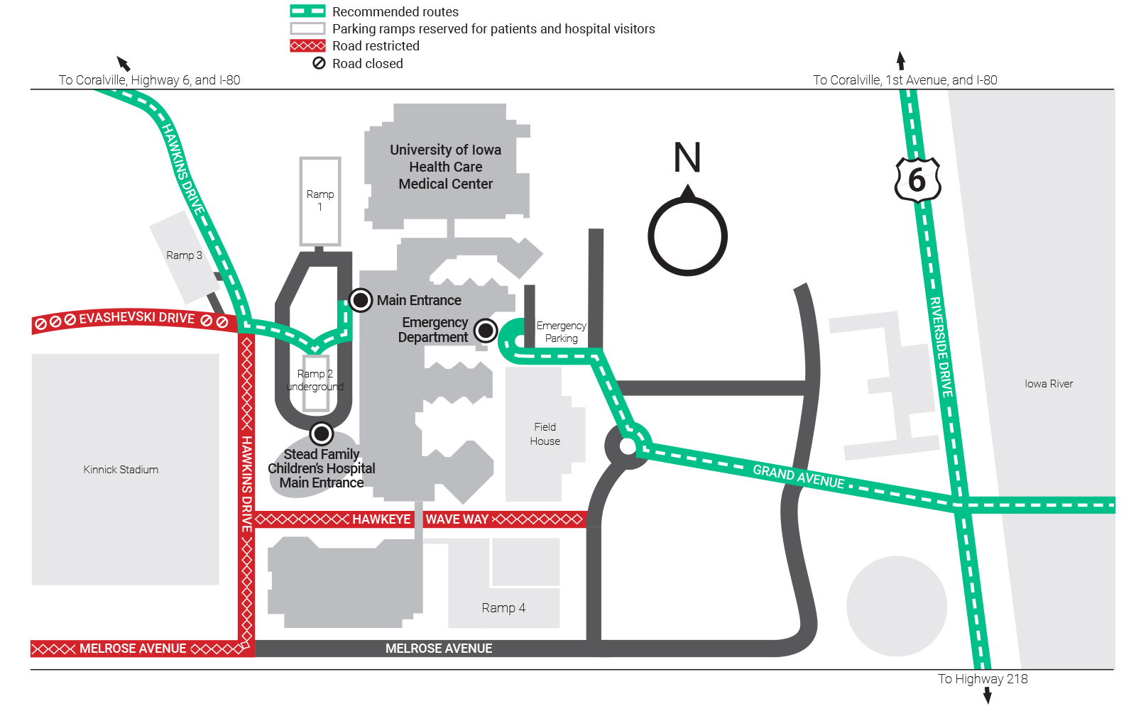 Updated gameday parking map image