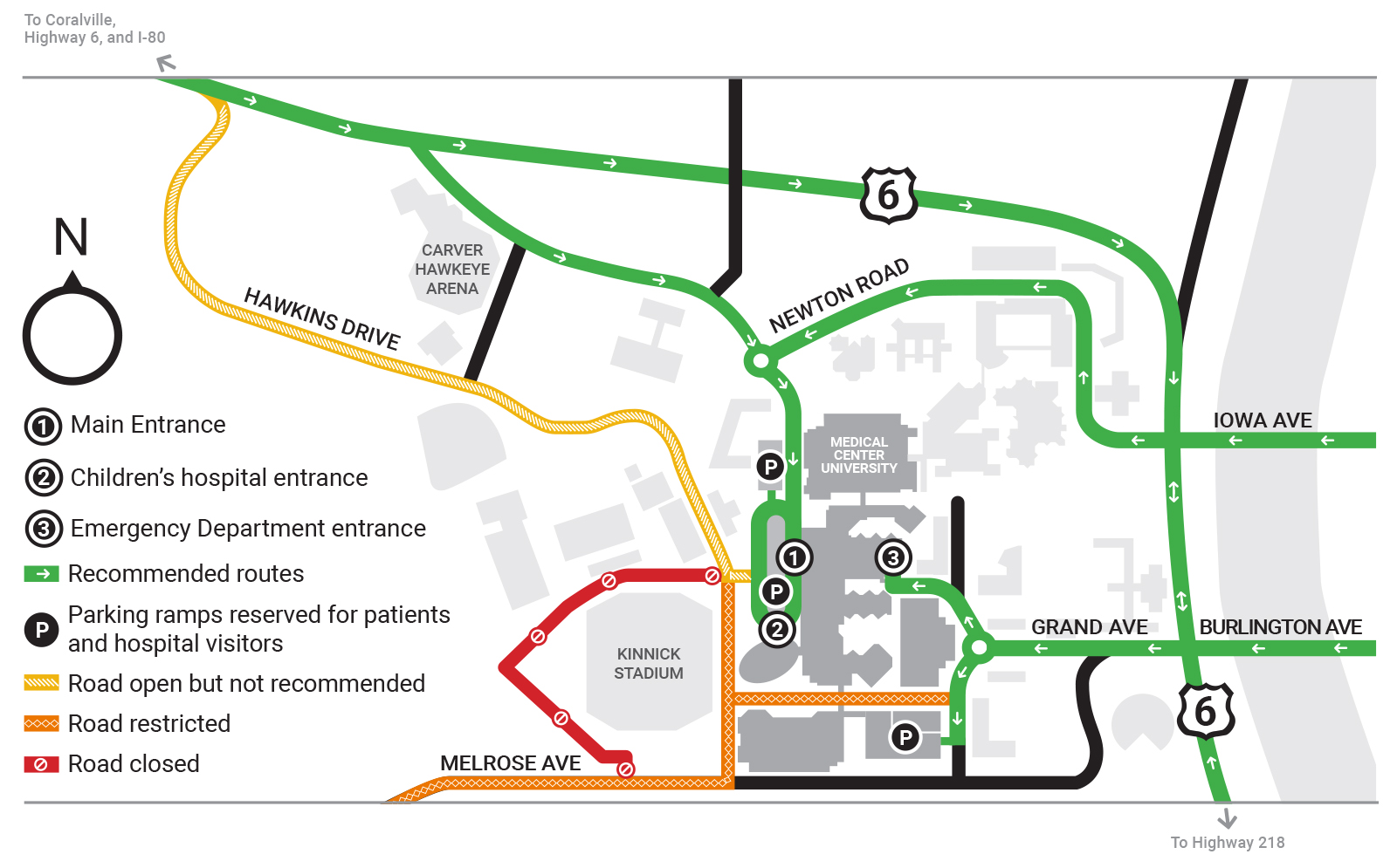 Gameday Parking Map