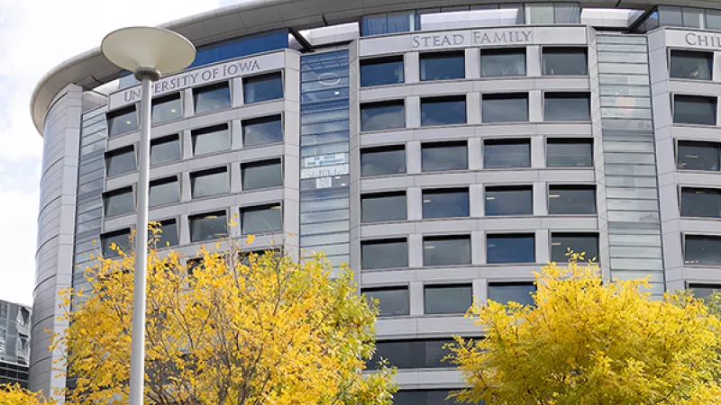 Exterior image of Stead Family Children's Hospital