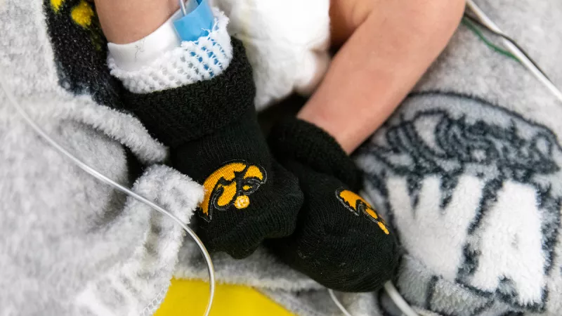 Deacon Wilson - NICU babies for Iowa and Iowa State game, Friday, Sept. 10, 2021.