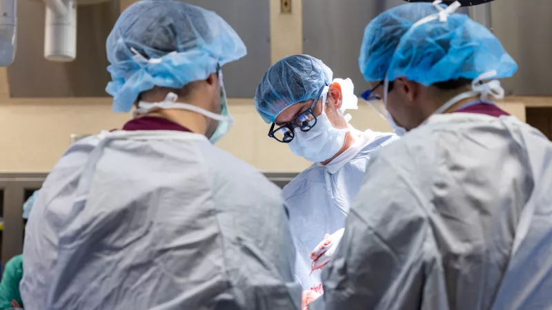 UI Health Care provider performing an Osseointegration surgery