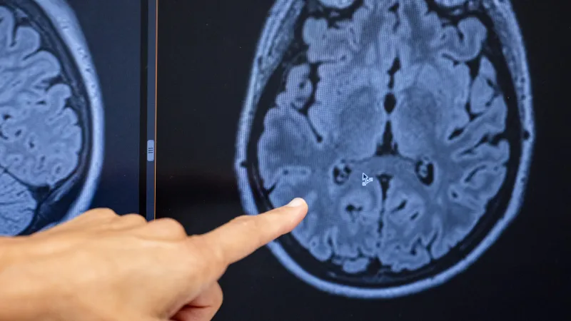 Mishelle Paullus, ARNP with simulated patient in the neurology clinic on the university campus on Friday, Oct. 3, 2025.