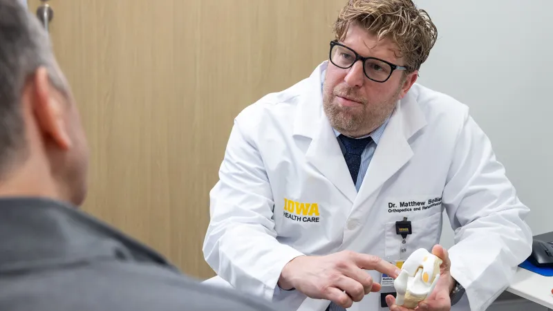 Sports medicine provider and patient