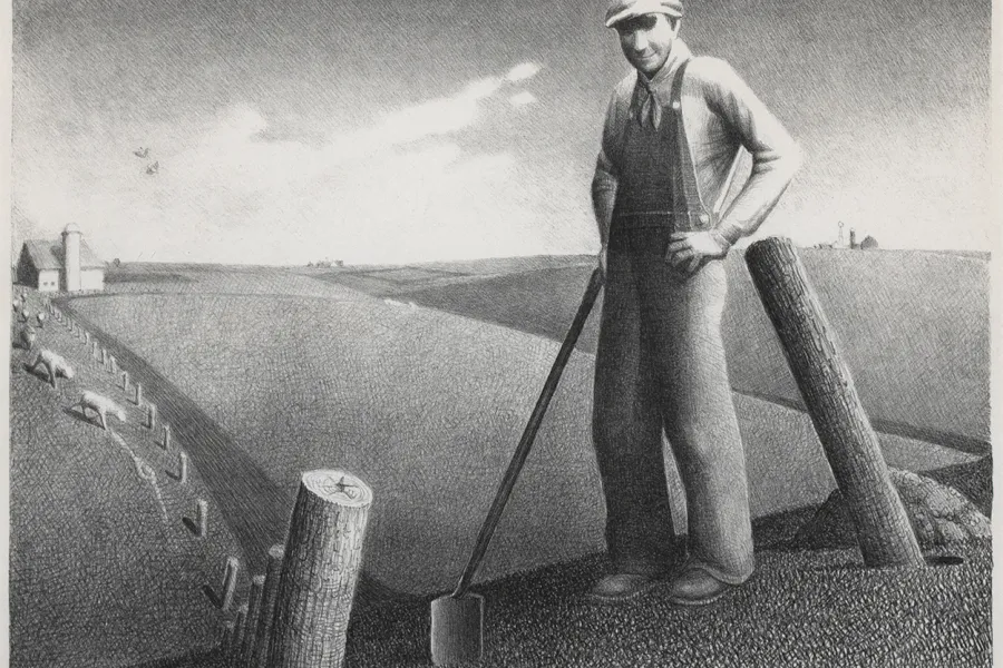 Grant Wood in the Spring art