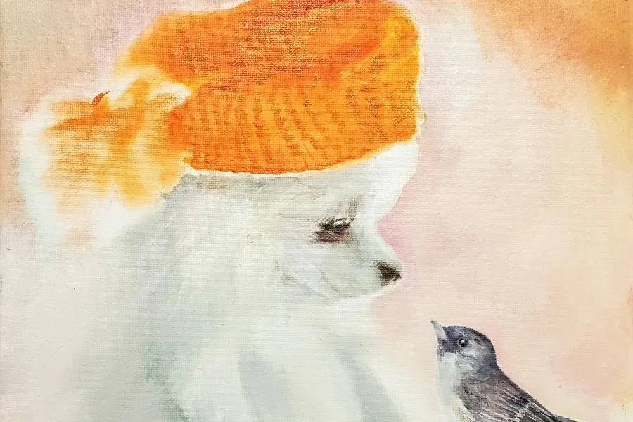 Ellen Haman artwork: Because I Care About You, 2025, mixed media on canvas