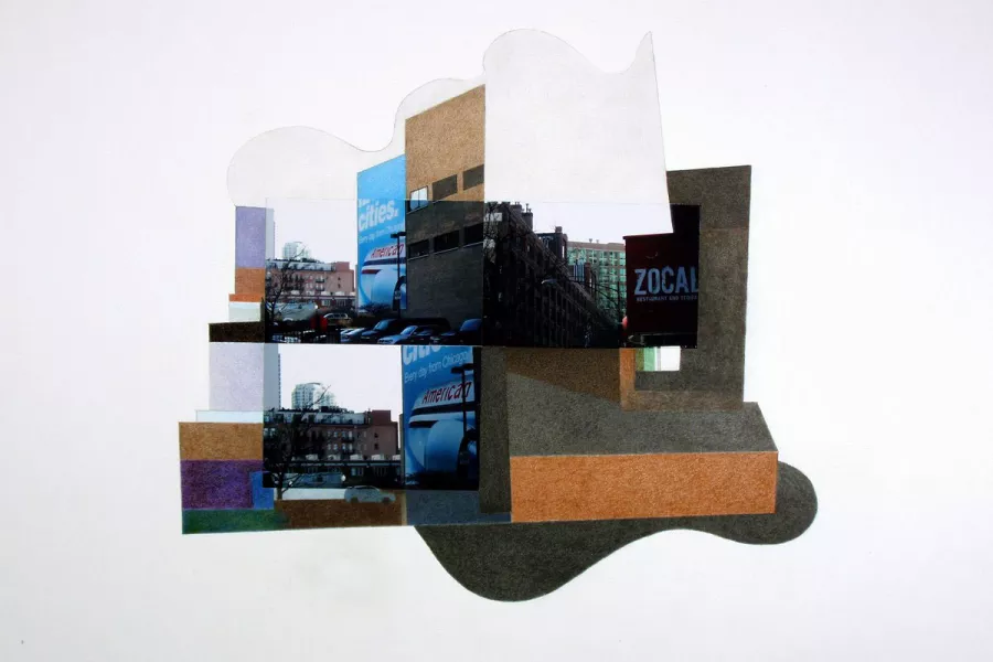 Huron, photograph and colored pencil on paper