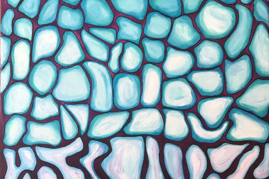 Growing Bone, acrylic on canvas