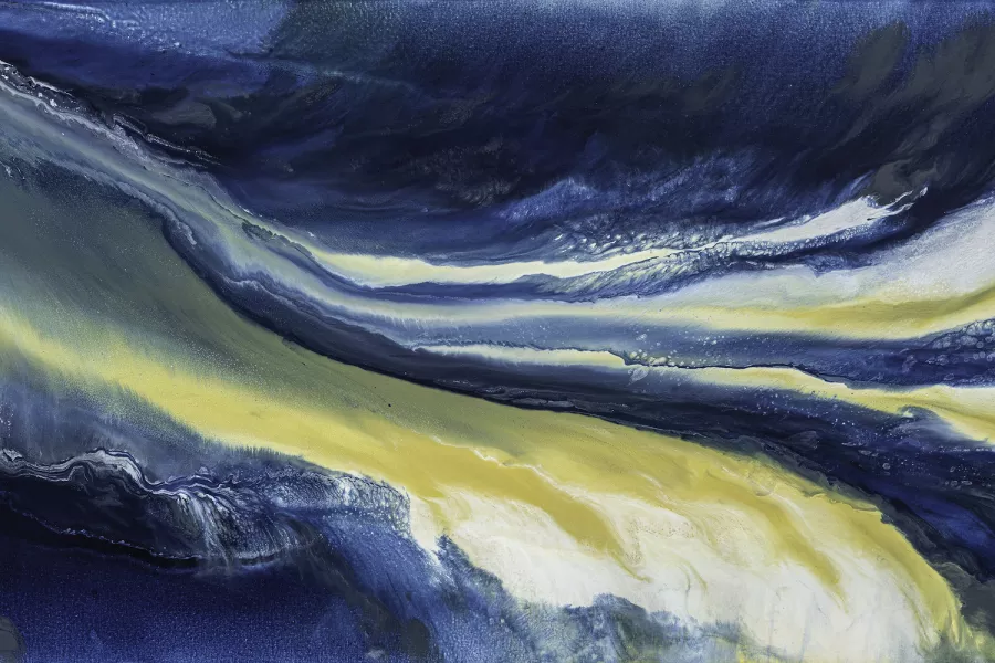 Rosemary Craig, Meditative, acrylic on canvas, 36"x72" 