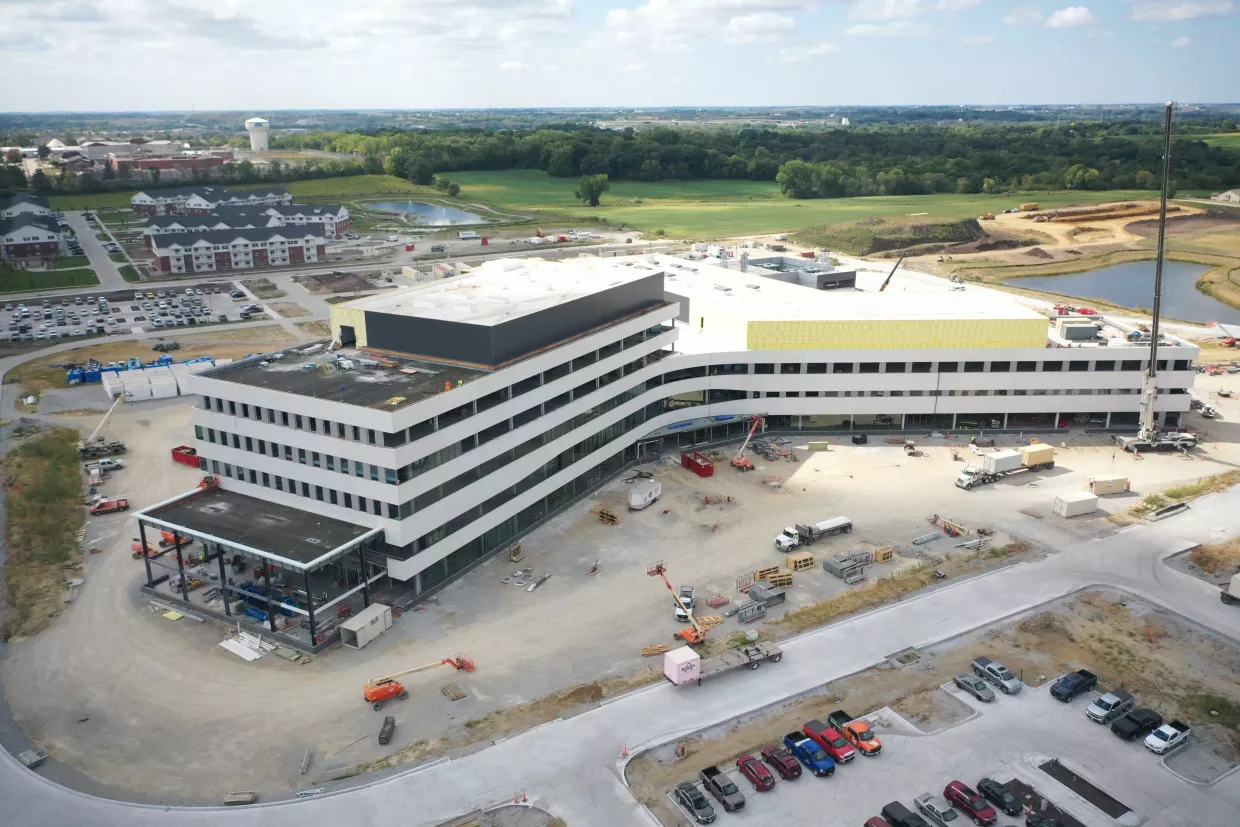 Construction More Than Halfway Completed for UI Health Care North Liberty  Campus