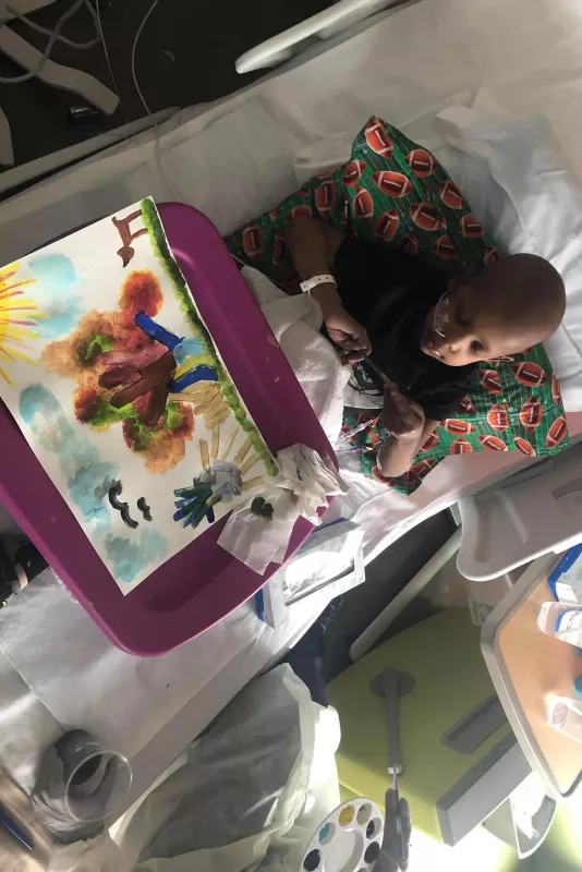 Water color painting in hospital room