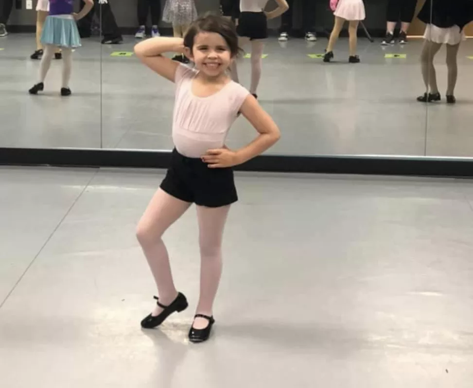 Eve Jimenez posing for a dance class
