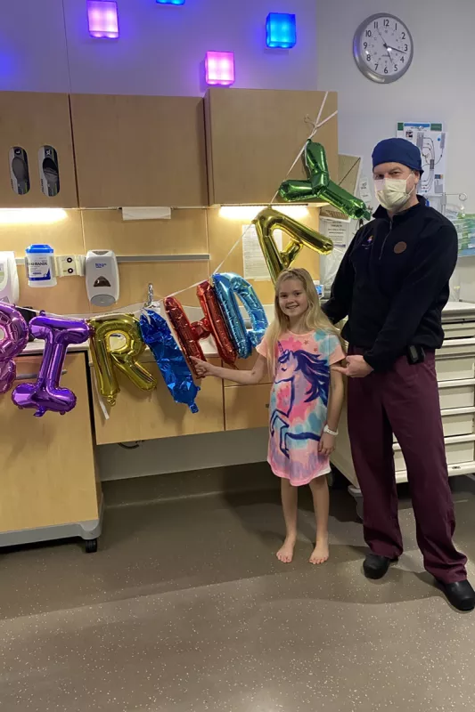 Elyna Clements hospital stay celebrating a birthday