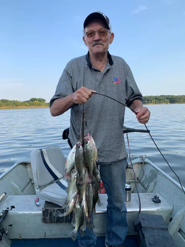 Tim McHugh with his caught fish