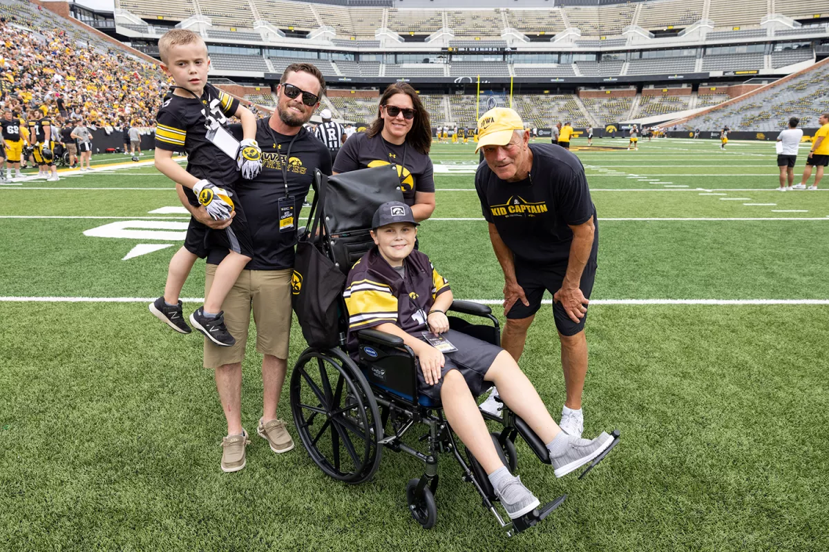 Kirk Ferentz meets Dylan McGivern's family