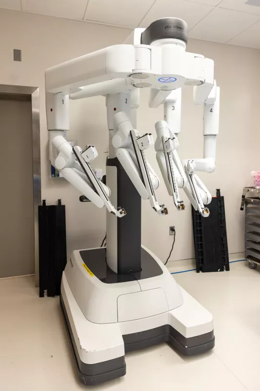 Robot used for a prostatectomy at UI Hospitals & Clinics.