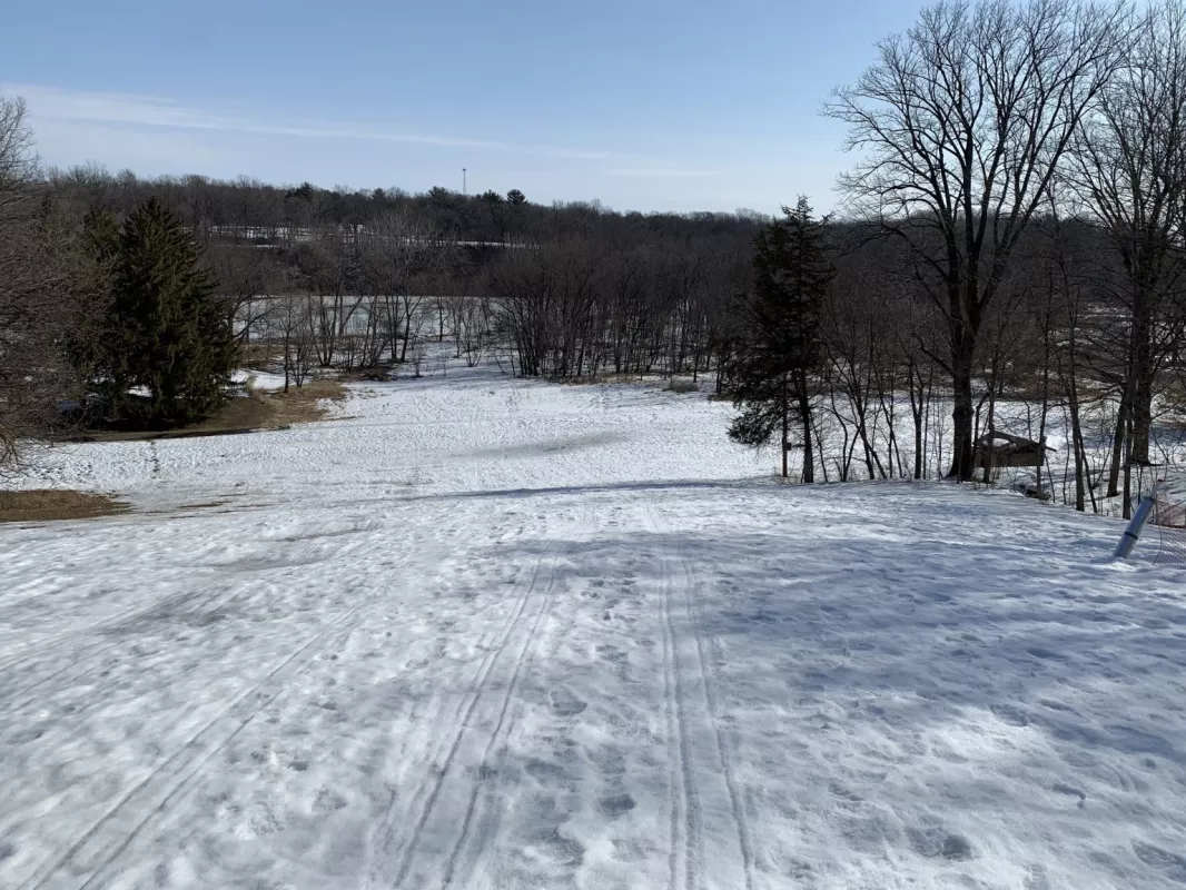Hill that Woodward and his son went sledding down