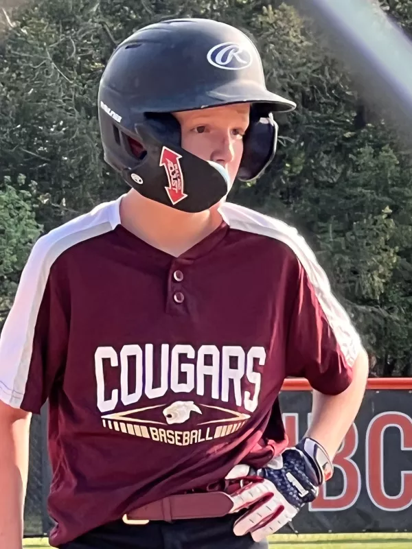 Dutch Hardeman playing in a youth baseball game