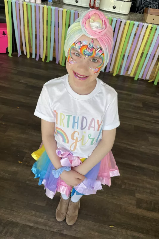 Gracelyn all dressed up for her birthday