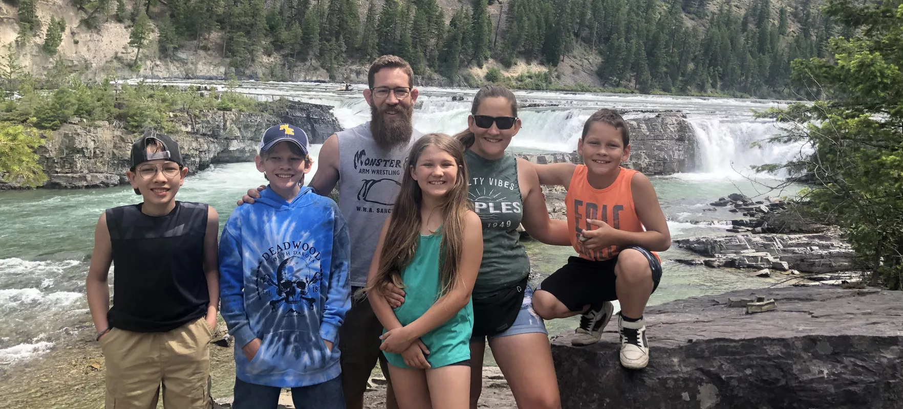 Nathan McDonald and his family enjoying vacation
