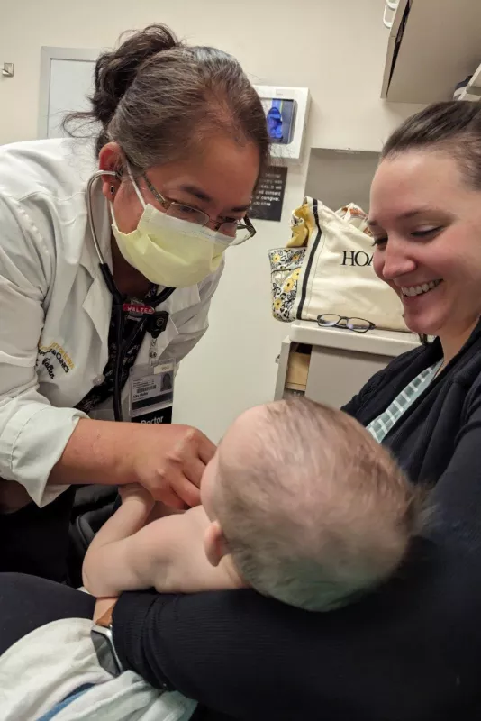 Hoak family at an appointment