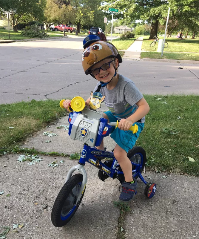 Carter Schmidt riding bike 