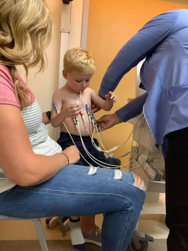 Kid Captain Aiden Washburn in hospital