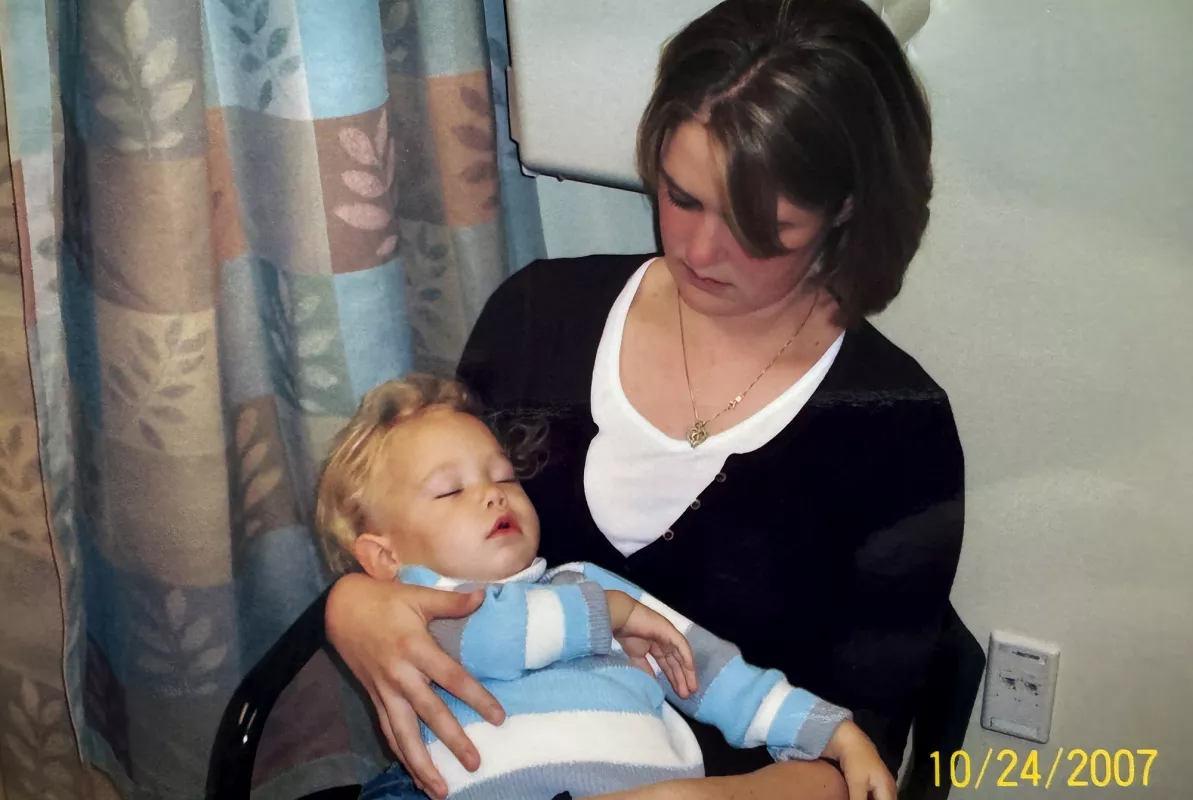 May Gilchrist with her mother