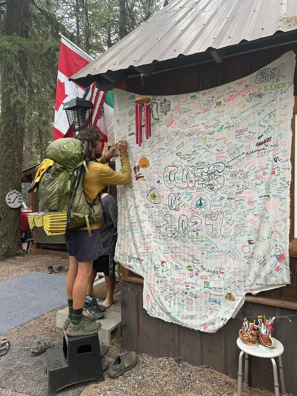 Owen Trampe during his thru-hike of the Pacific Crest Trail