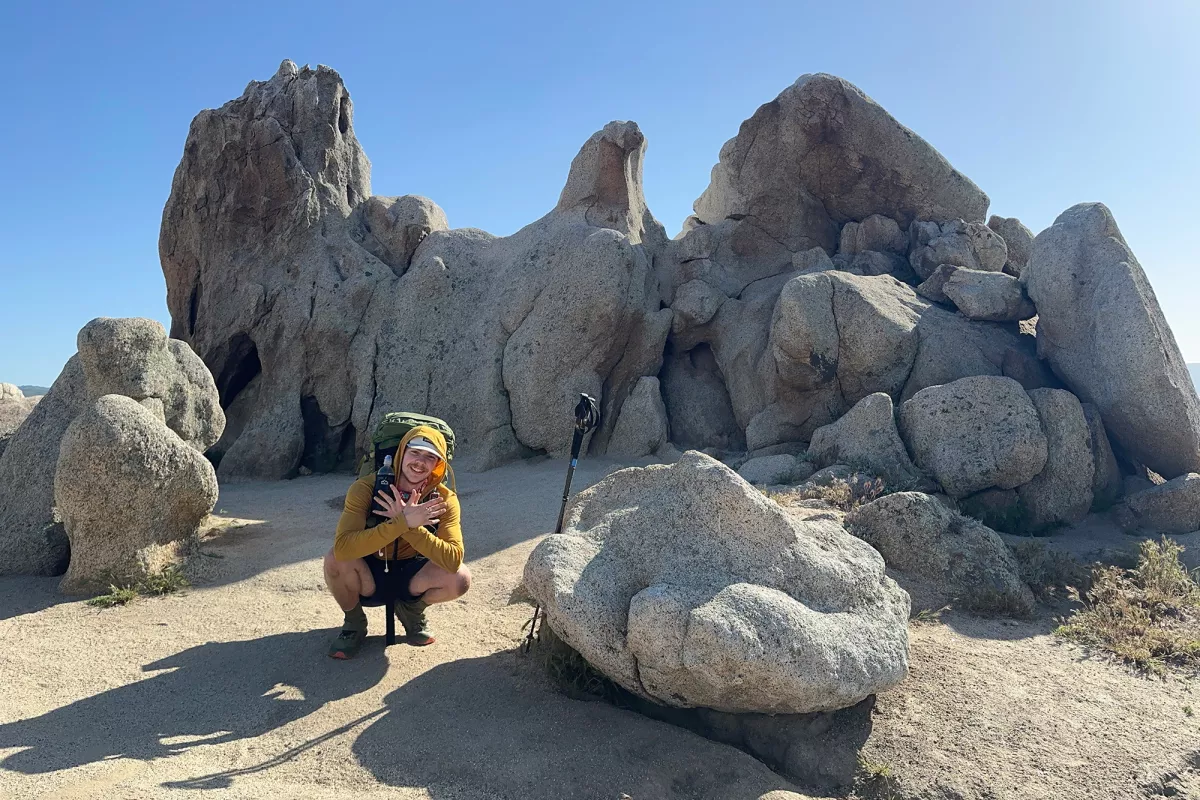 Owen Trampe during his thru-hike of the Pacific Crest Trail