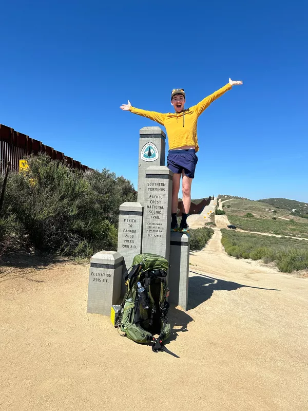 Owen Trampe during his thru-hike of the Pacific Crest Trail