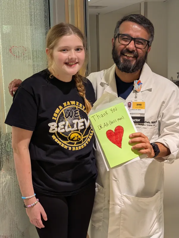 Payten Stout with Dr. Badheka