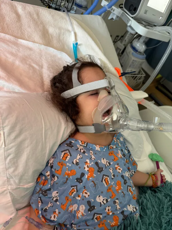 Kid Captain Gwendolyn Clouse in the hospital