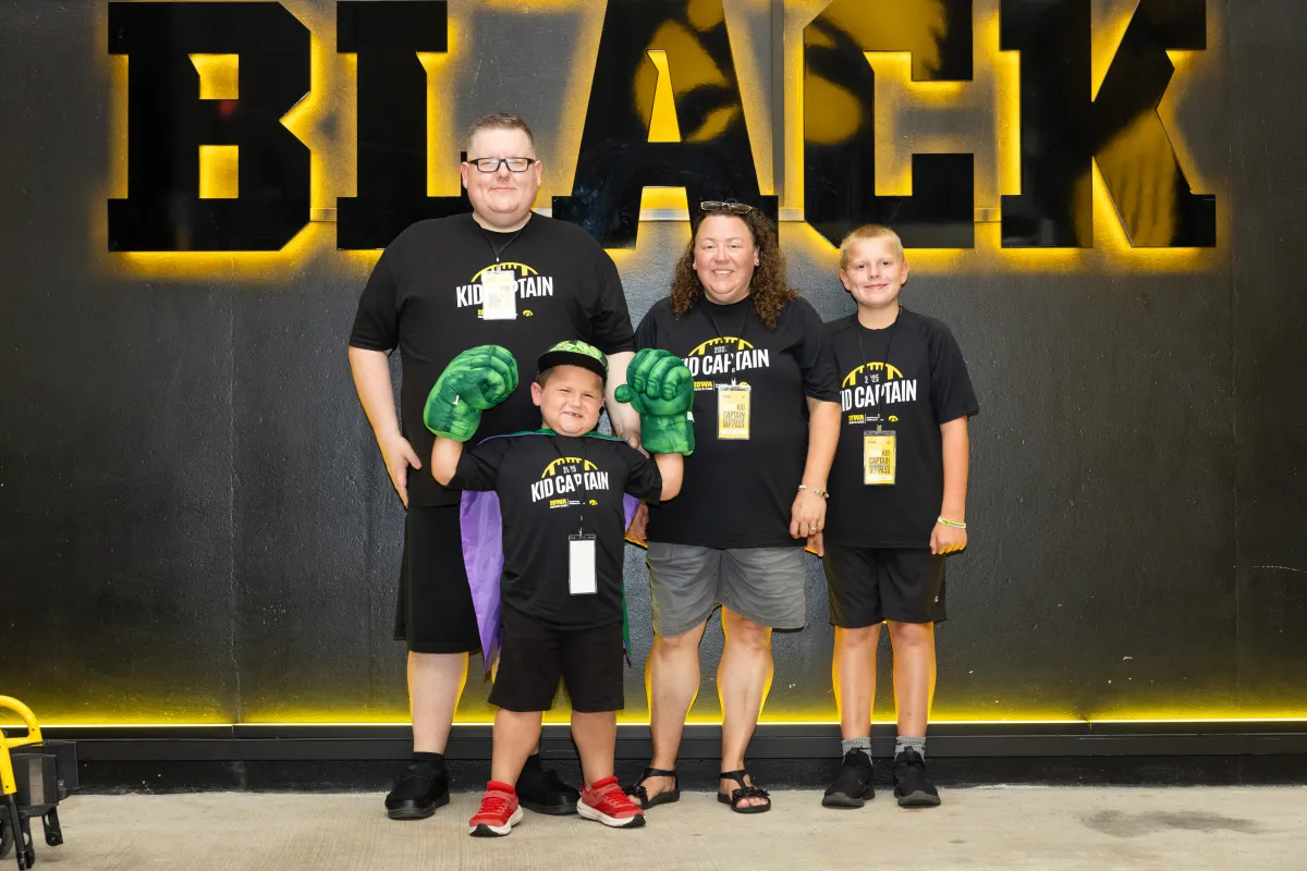 Kid Captain Micah Norby and family on Kids Day 2025