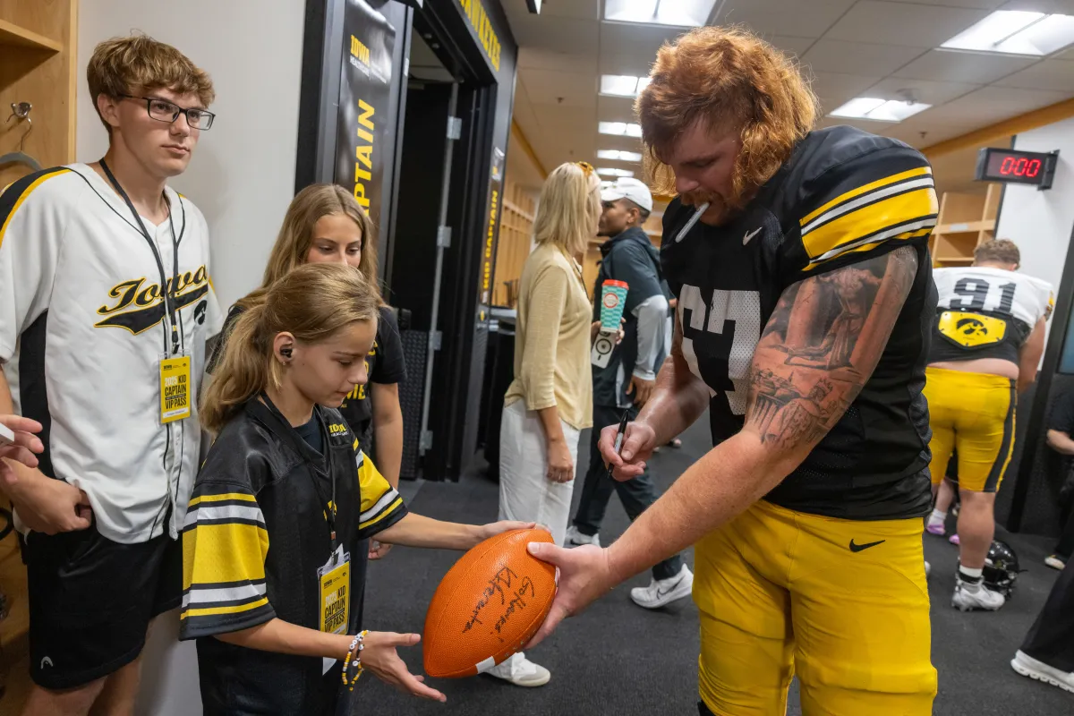Kids Day at Kinnick Stadium on Saturday, Aug. 9, 2025.