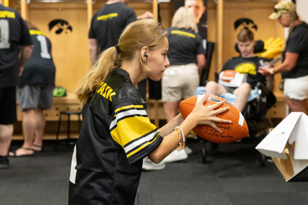 Kids Day at Kinnick Stadium on Saturday, Aug. 9, 2025.