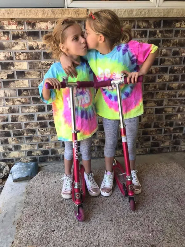 Kid Captain Lily Sebastian and sister Gemma