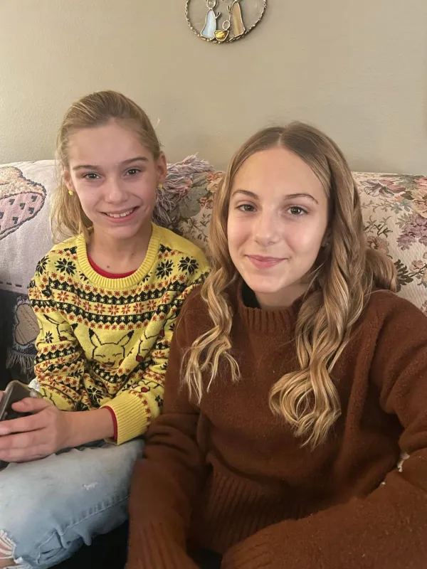 Kid Captain Lily Sebastian and sister Gemma