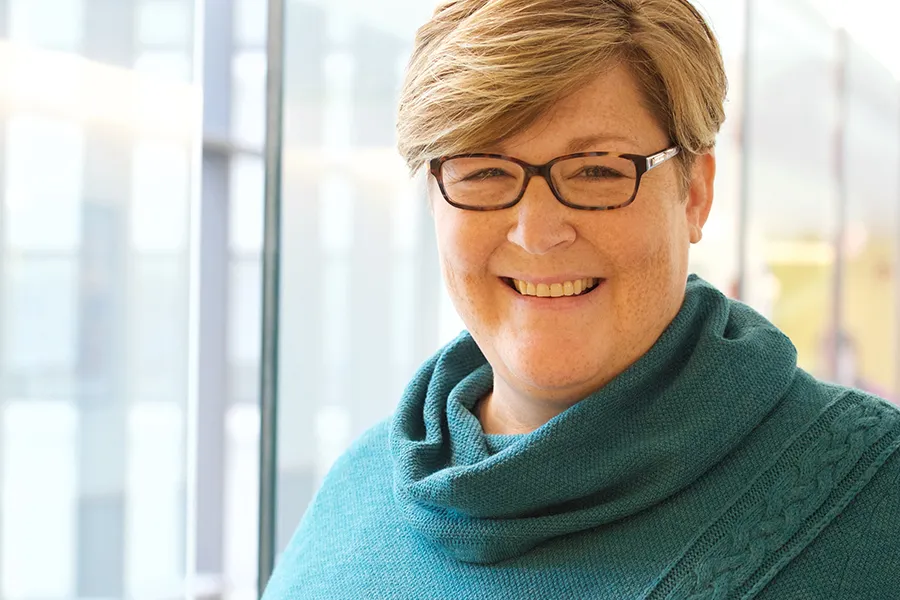 Cancer patient at Holden smiling