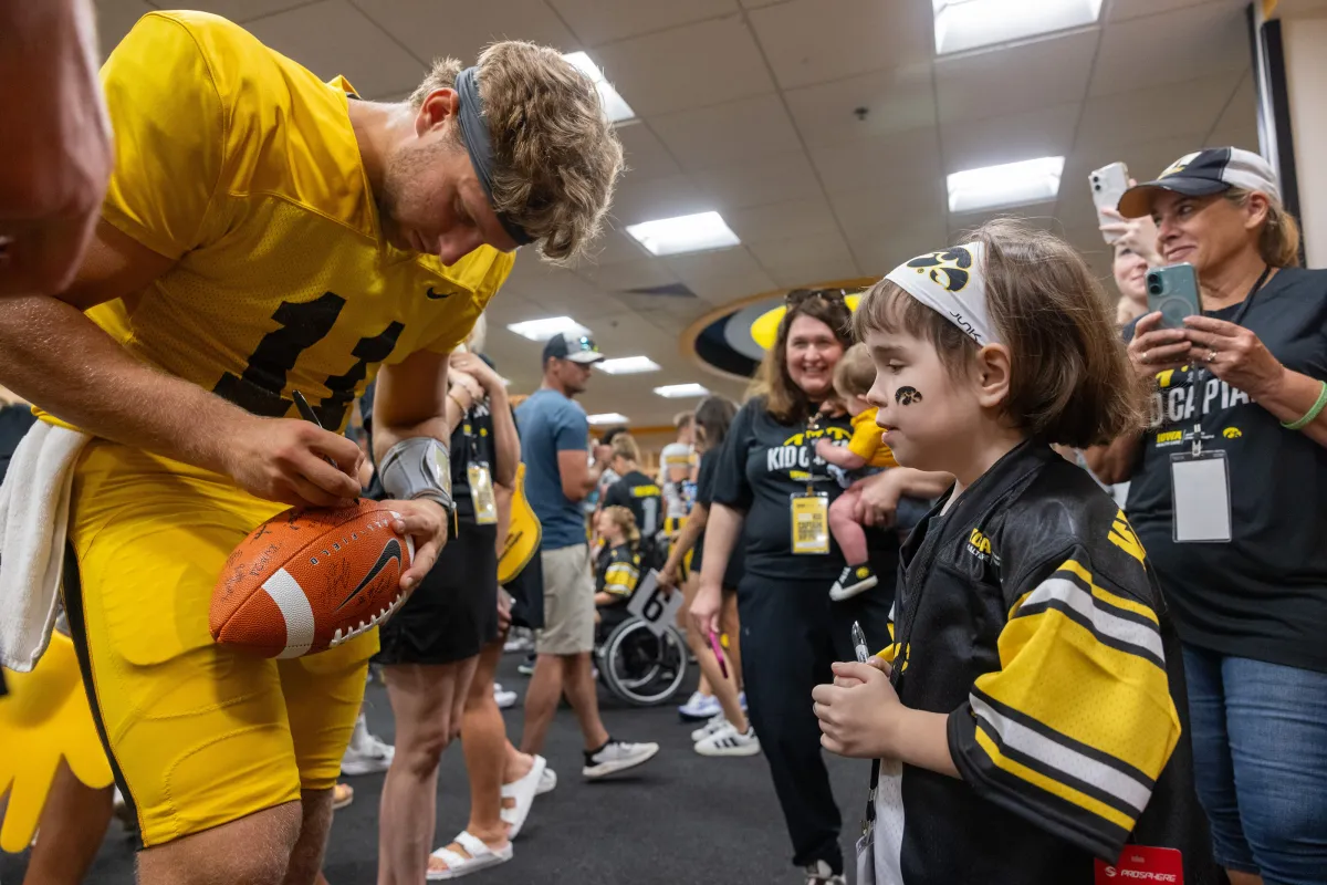 Kids Day at Kinnick Stadium on Saturday, Aug. 9, 2025.