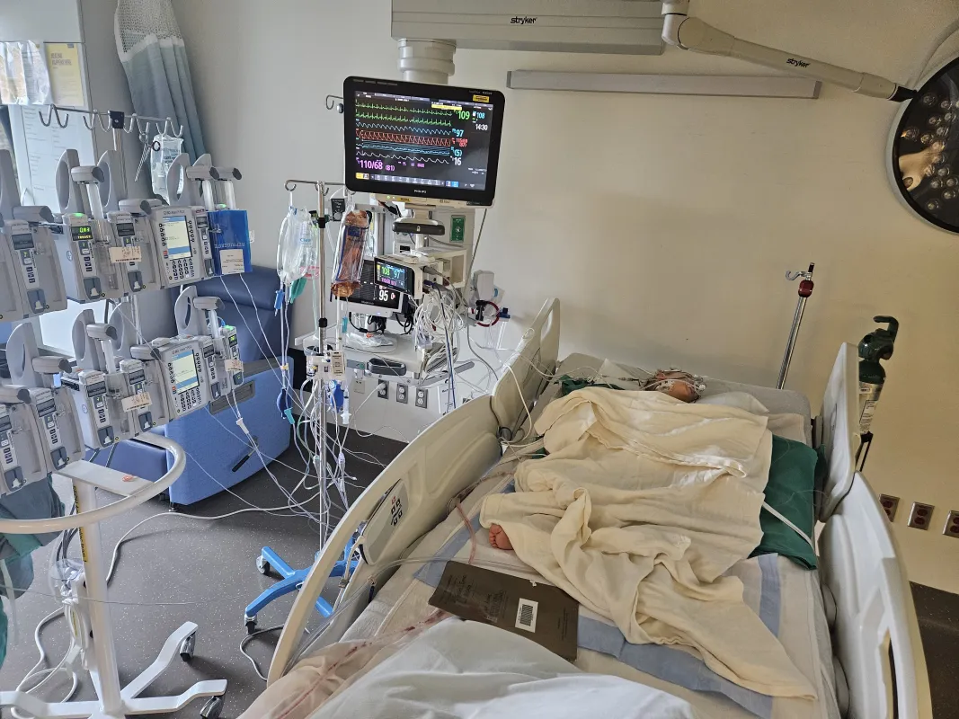 Evan Zenisek, open heart surgery child patient at UI Health Care