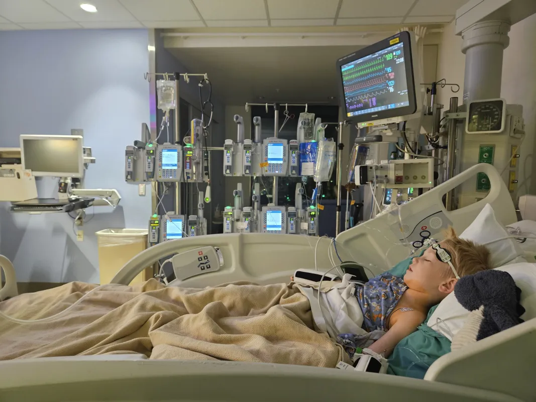 Evan Zenisek, open heart surgery child patient at UI Health Care