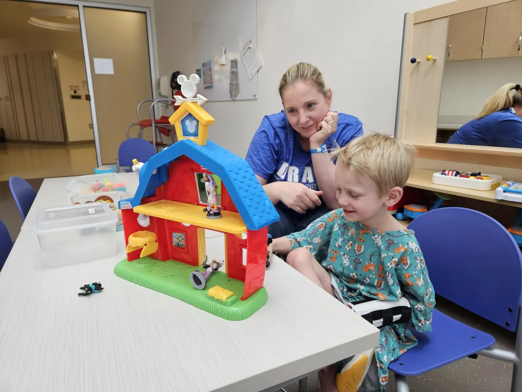 Evan Zenisek, open heart surgery child patient at UI Health Care