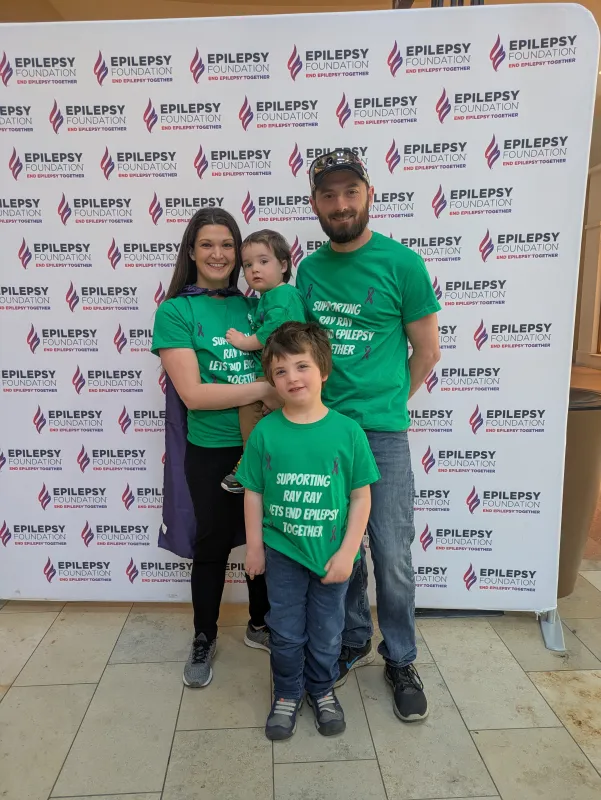 Kid captain Ray Walker and family