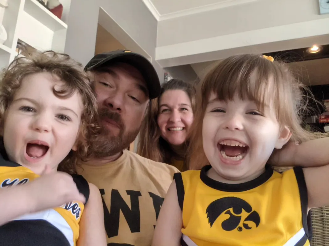 Kid captain Millie Judge and family