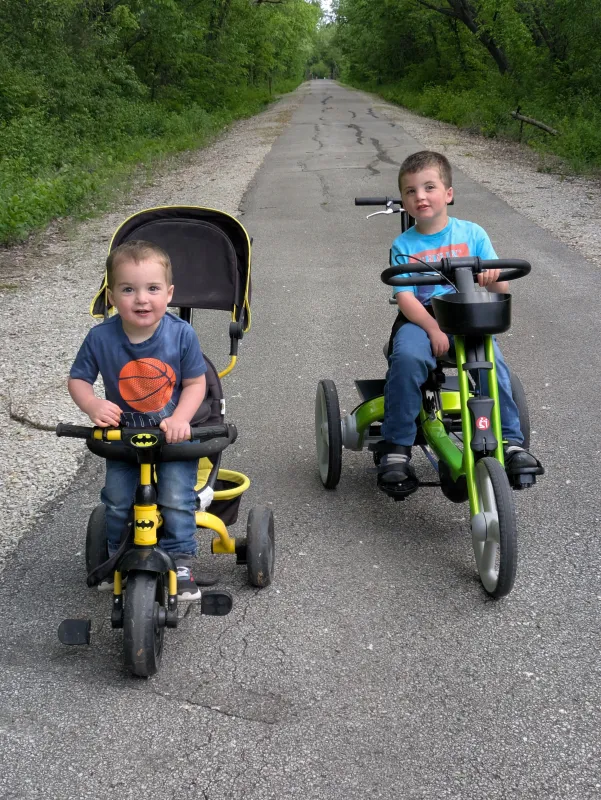 Kid captain Ray Walker and brother