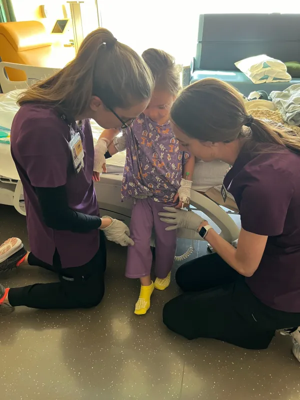 Raegan with her care team