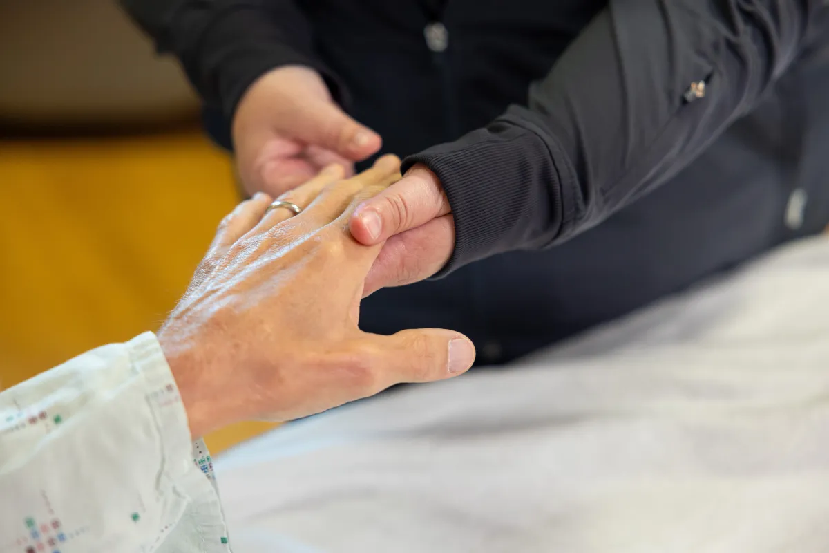 Staff nurse Kendra Connop in the Family Medicine inpatient unit 3 Center at UI Health Care Medical Center Downtown with simulated patients on Wednesday, July 9, 2025. 