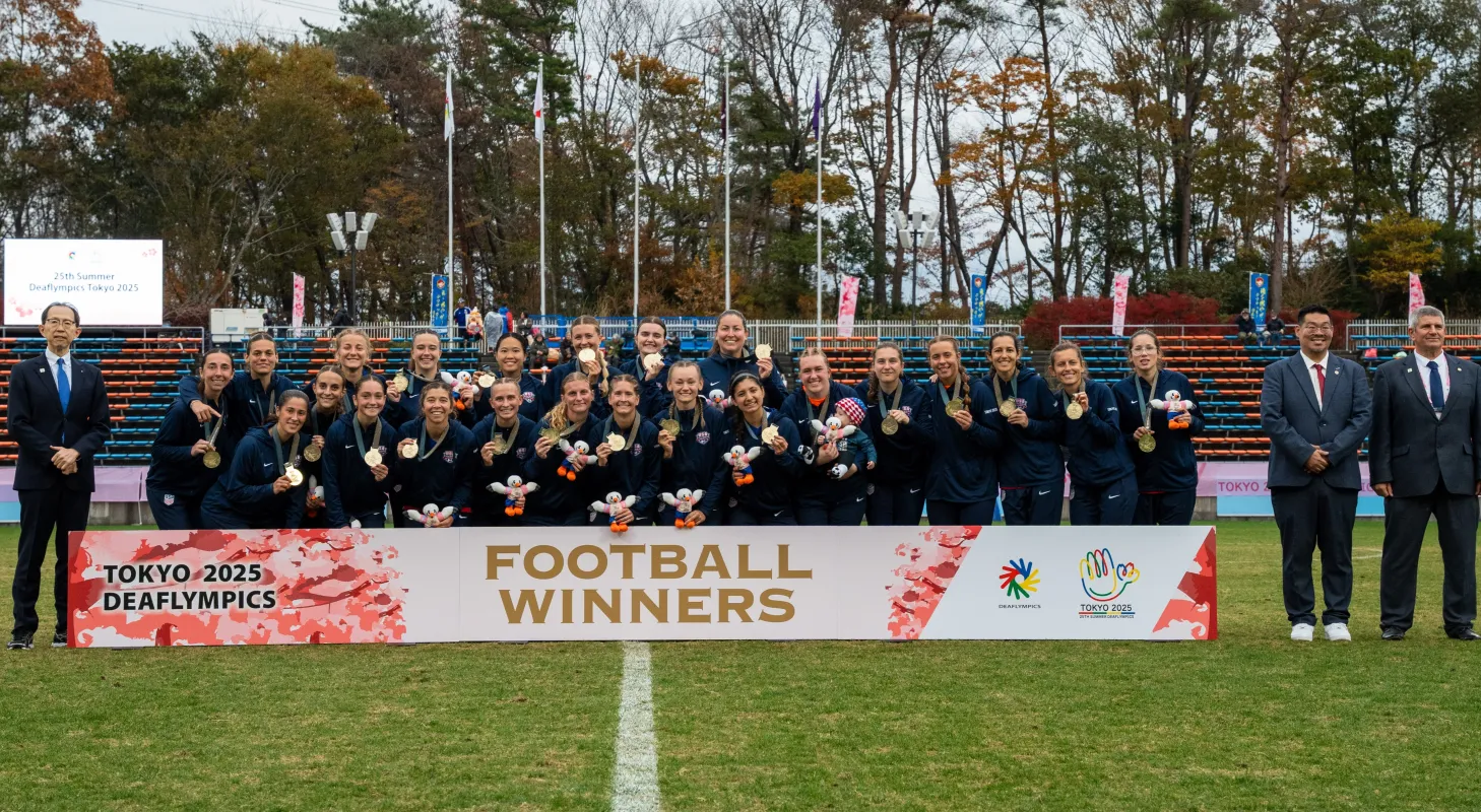 Paige Beaudry, RN, BSN and theU.S. Women’s Deaf National Soccer Team at the Deaflympics in Tokyo